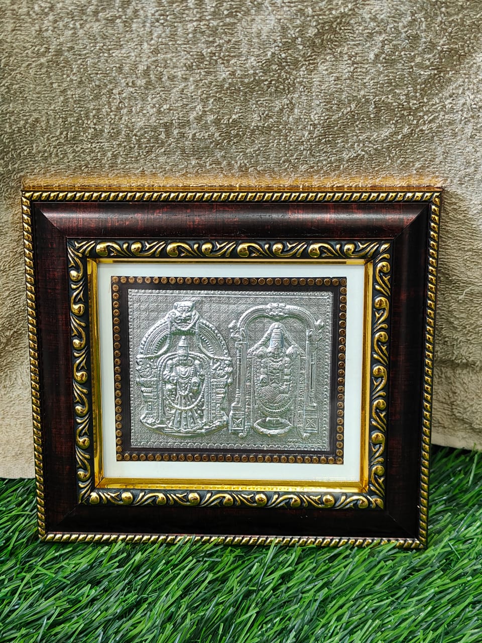 Lord Venkateswara Photo Frame ( H - 6" , W - 6.5") - 999 Silver