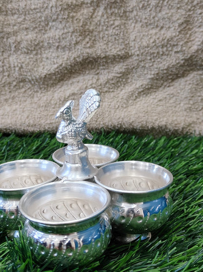 Panchwala 4 Cups with Peacock Design