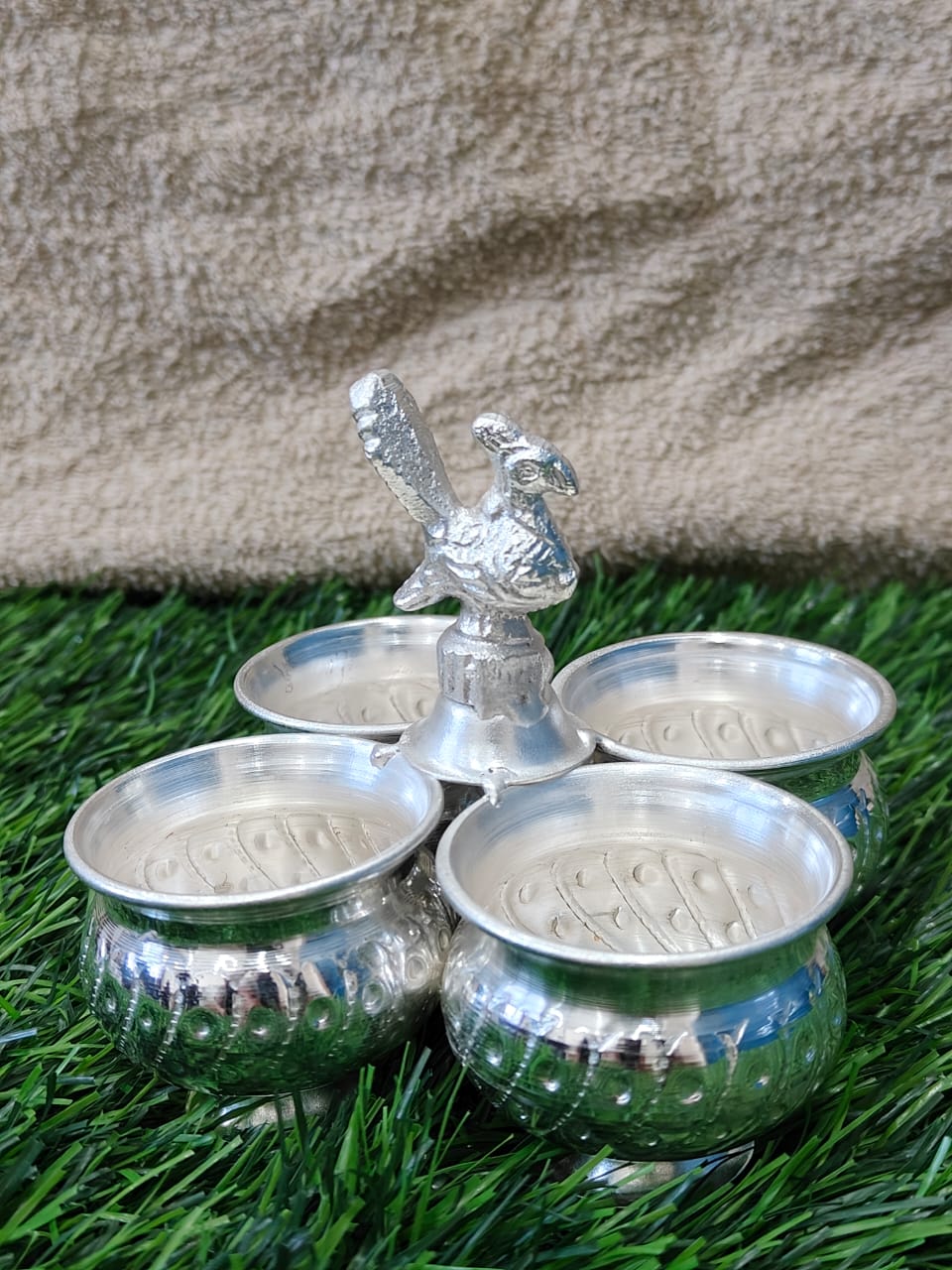 Panchwala 4 Cups with Peacock Design