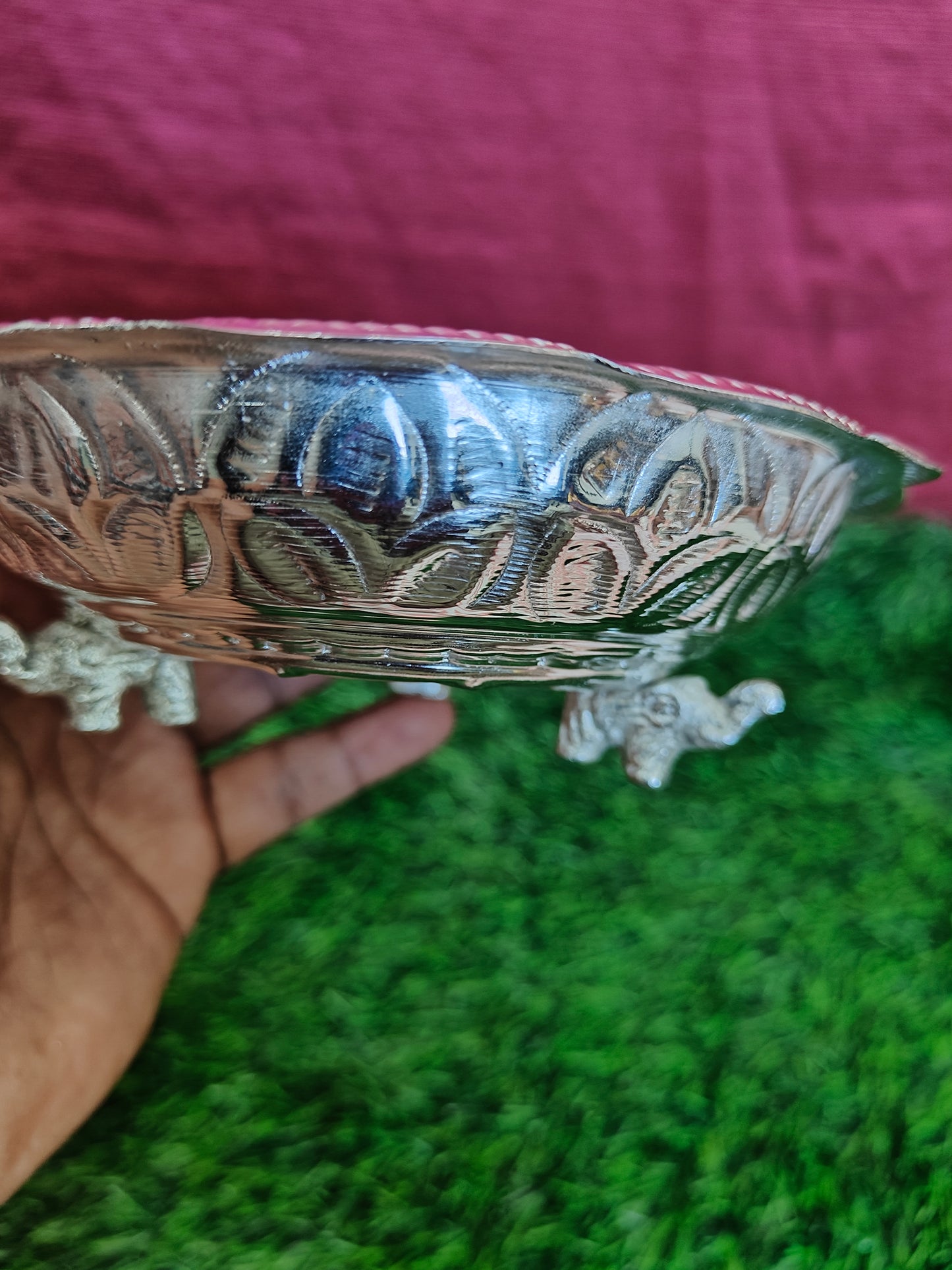 Decorative Bowl with Elephant Stand