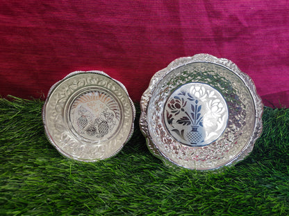 Decorative bowls for Pooja with Peacock Design