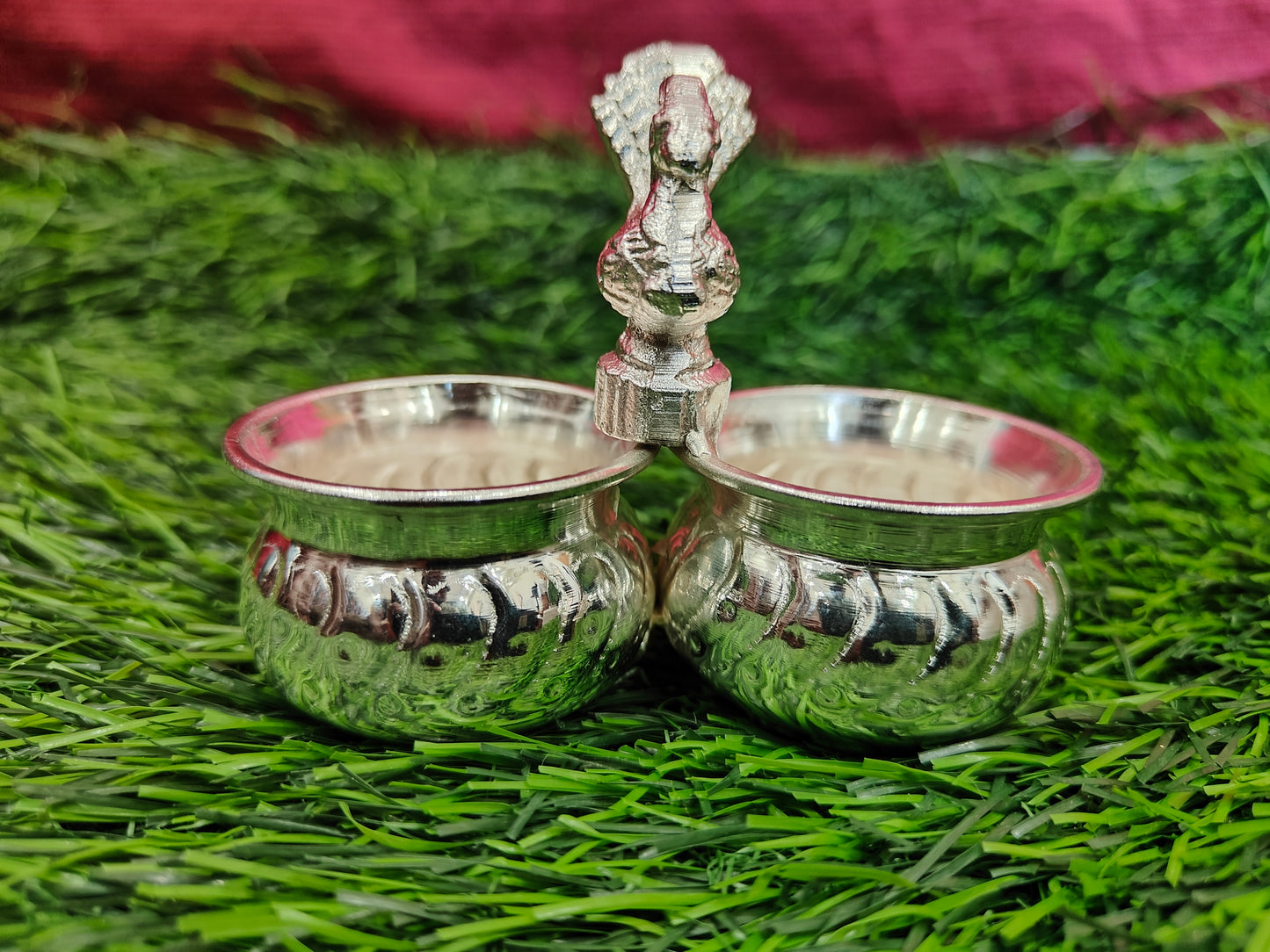 KumKum - Haldi Bowl Set with Peacock Design