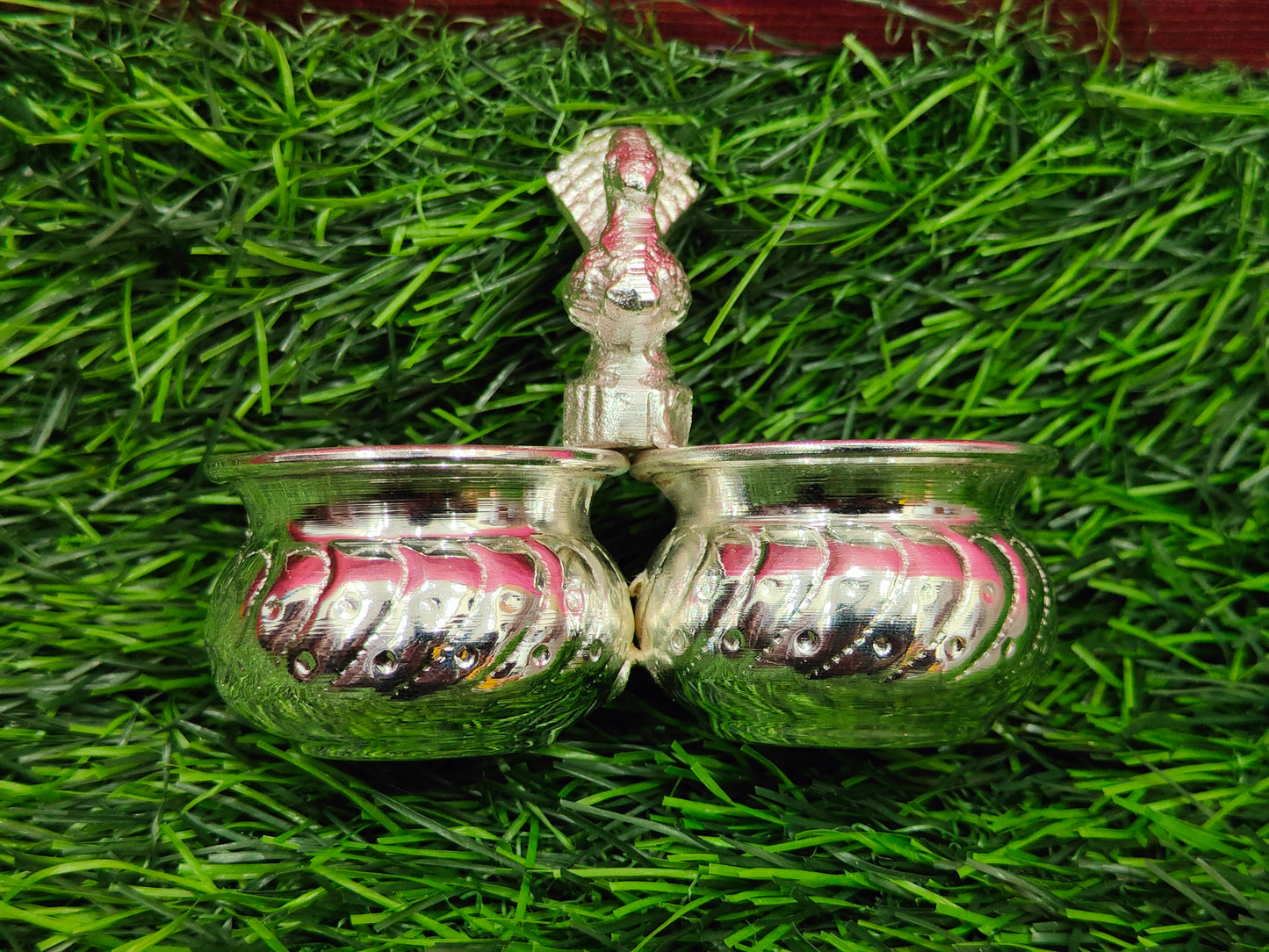 KumKum - Haldi Bowl Set with Peacock Design