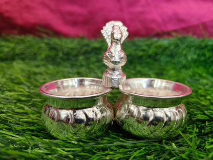 KumKum - Haldi Bowl Set with Peacock Design