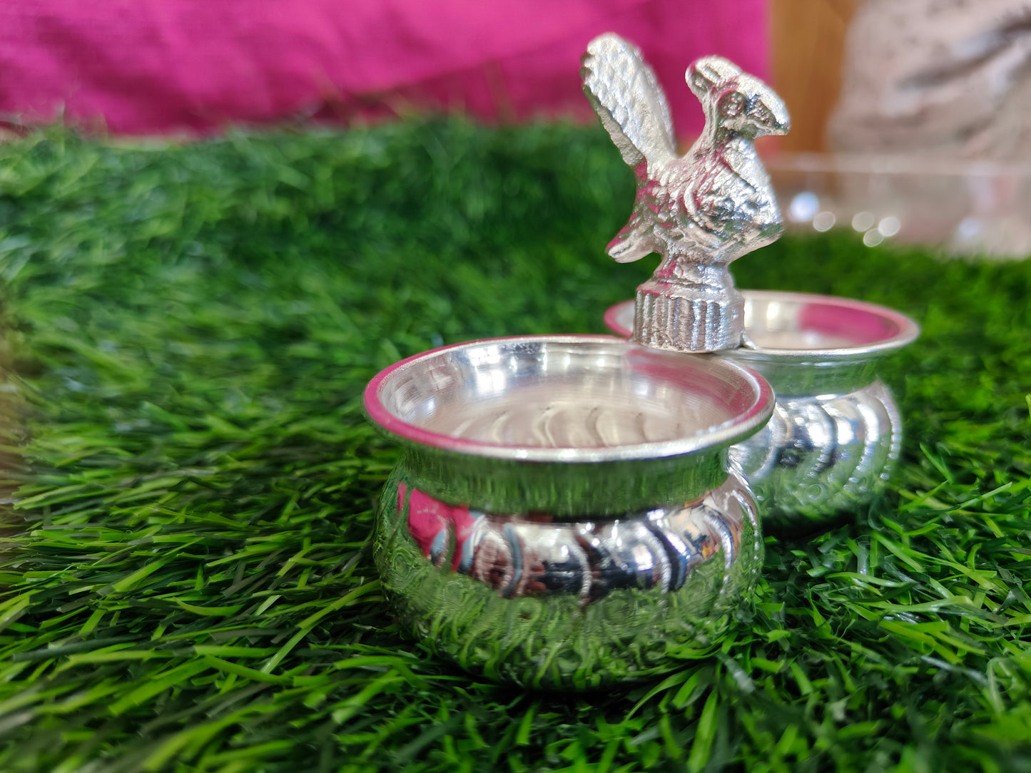 KumKum - Haldi Bowl Set with Peacock Design