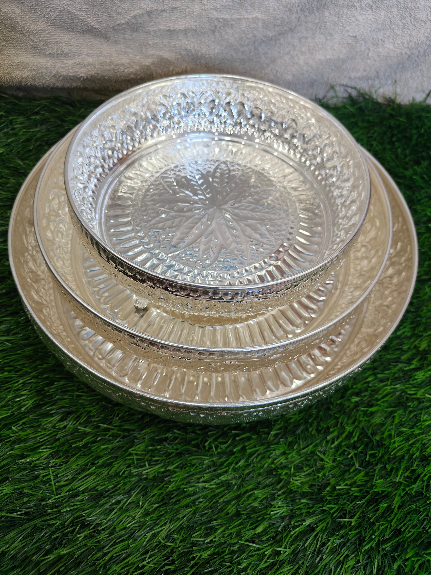 Exquisite Pooja Round Tray