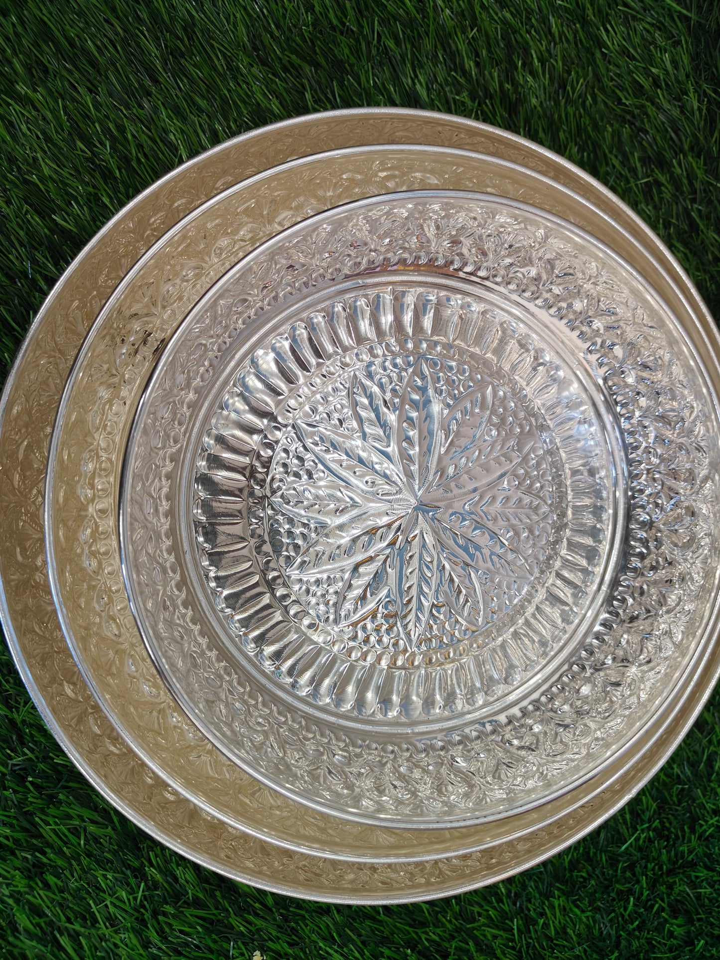 Exquisite Pooja Round Tray