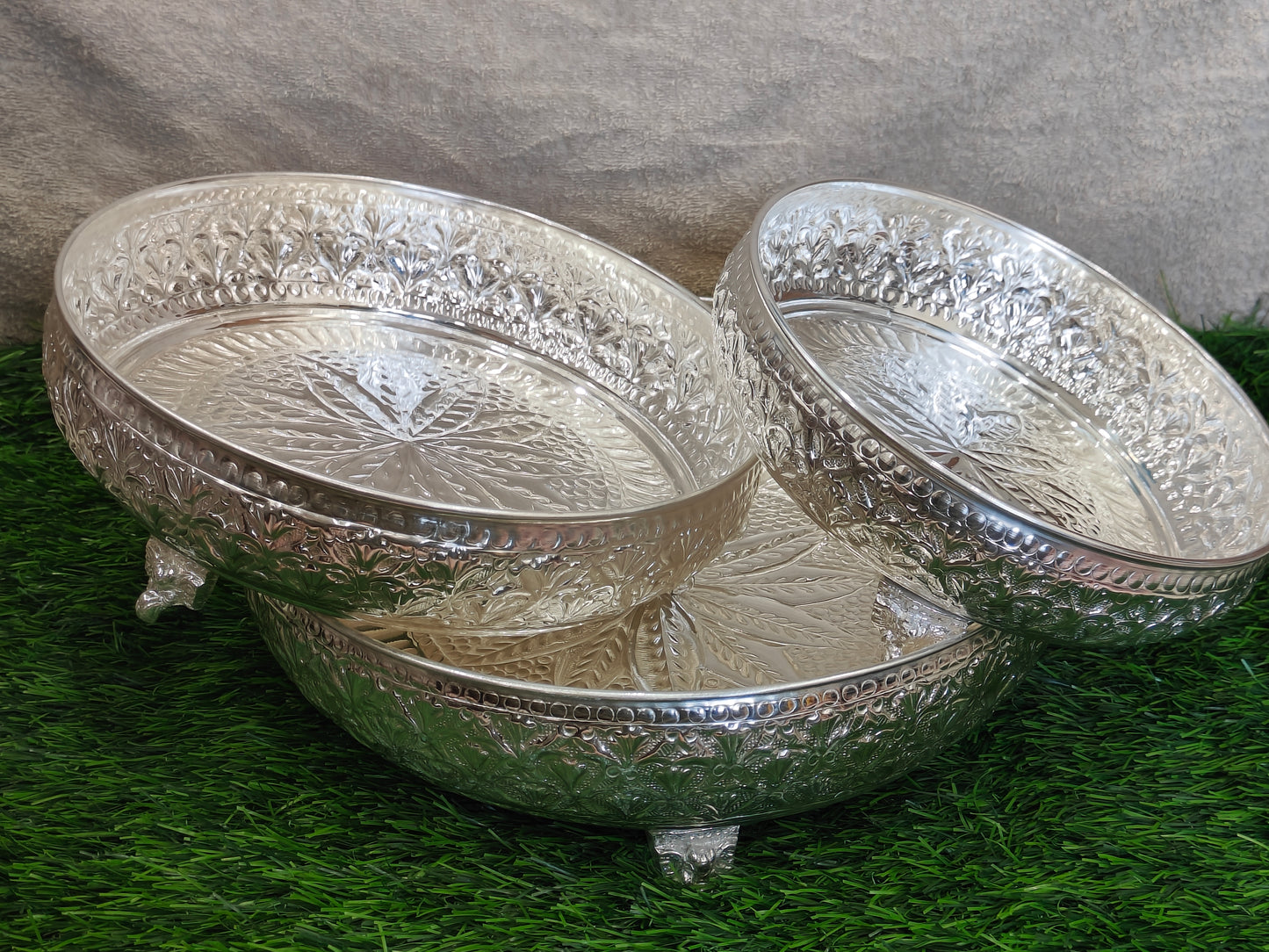 Exquisite Pooja Round Tray