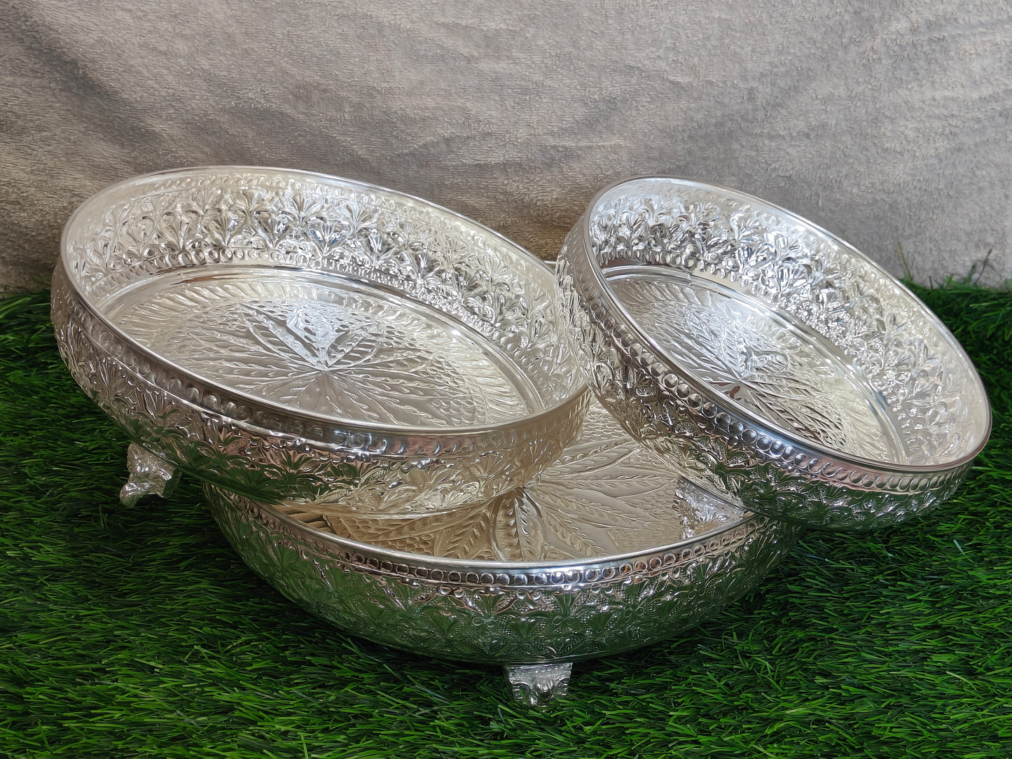 Exquisite Pooja Round Tray