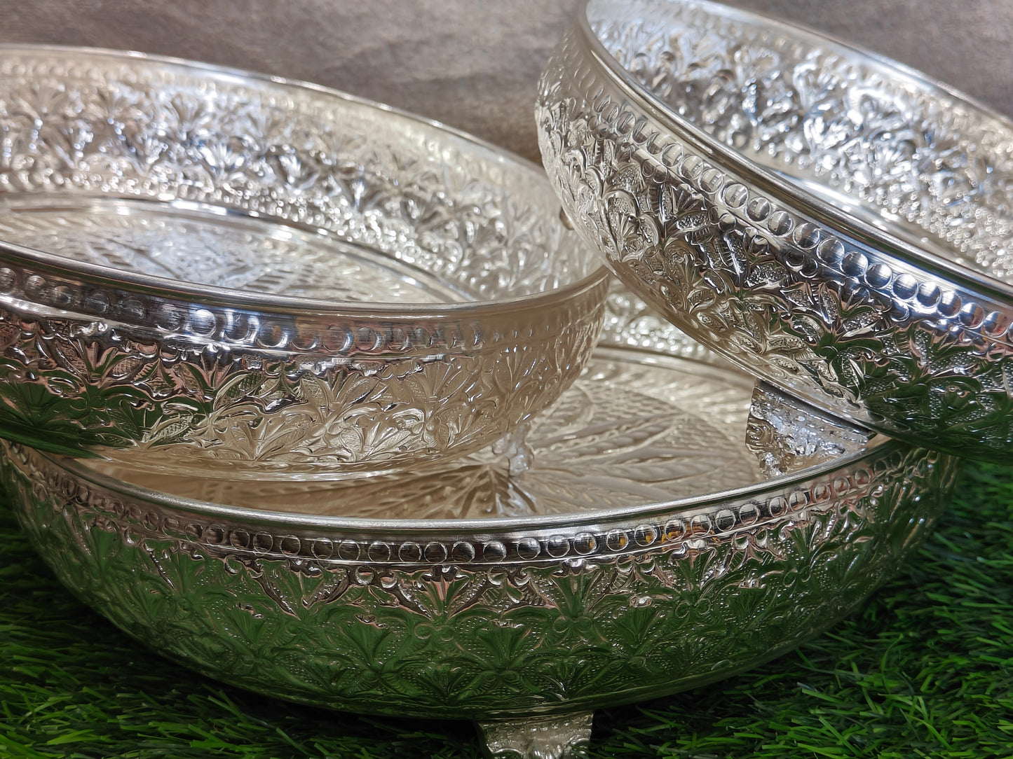 Exquisite Pooja Round Tray